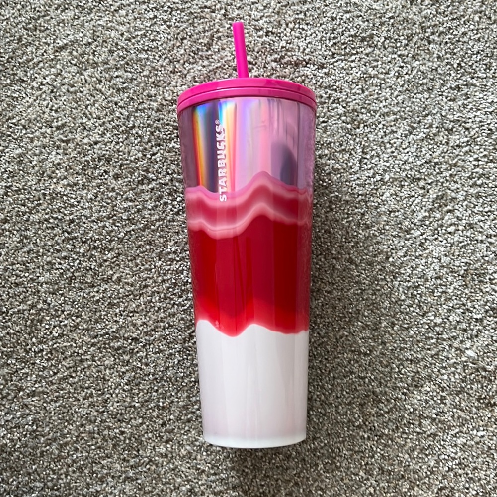 Starbucks Pink and Red Venti Cup